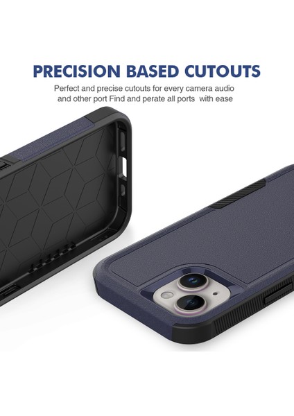 iPhone 15 Çift Katmanlı Koruma Pc+Tpu Kapak Düşüş Önleyici Telefon Kasası Telefon Kılıfı (Yurt Dışından) indirimleri