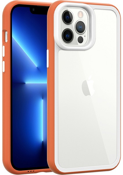 iPhone 13 Pro Max Shockproof Clear Akrilik Geri + Renkli Frame Çıkarılabilir 2 1 Arada Kapak Telefon Kılıfı (Yurt Dışından)