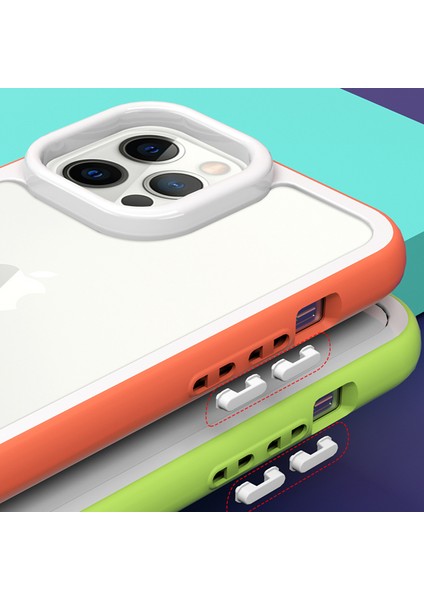 iPhone 13 Pro Max Shockproof Clear Akrilik Geri + Renkli Frame Çıkarılabilir 2 1 Arada Kapak Telefon Kılıfı (Yurt Dışından) indirimleri
