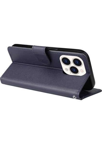 iPhone 15 Manyetik Kapatma Flip Pu Deri Telefon Stand Cüzdan Cep Telefon Kılıfı (Yurt Dışından)