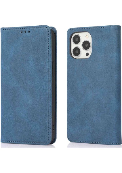 iPhone 15 Pro Pu Deri Şok Geçirmez Telefon Kasası Manyetik Flip Stand Cüzdan Telefon Kılıfı (Yurt Dışından)