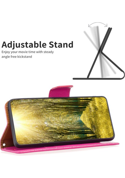 Xstep Case iPhone 15 Pro Cüzdan Pu Deri Cep Telefonu Litchi Doku Telefonu Flip Stant Çantası Kayış Telefon Kılıfı (Yurt Dışından)