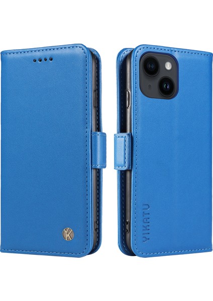 Apple Phone 14 Için Koruyucu Kasa Pu Pu Deri Flip Kapak Cüzdan Telefon Koruyucusu Stand ile Telefon Kılıfı (Yurt Dışından)