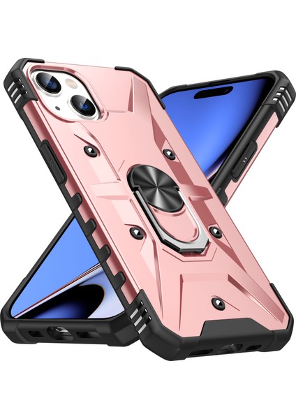iPhone 15 Tpu+ Pc Koruyucu Yüzük Tutucu Kickstand Sırt Örtüsü Telefon Kılıfı (Yurt Dışından) fiyatları