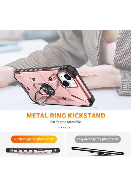 iPhone 15 Tpu+ Pc Koruyucu Yüzük Tutucu Kickstand Sırt Örtüsü Telefon Kılıfı (Yurt Dışından) fırsatları