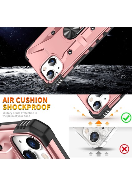 iPhone 15 Tpu+ Pc Koruyucu Yüzük Tutucu Kickstand Sırt Örtüsü Telefon Kılıfı (Yurt Dışından) indirimleri