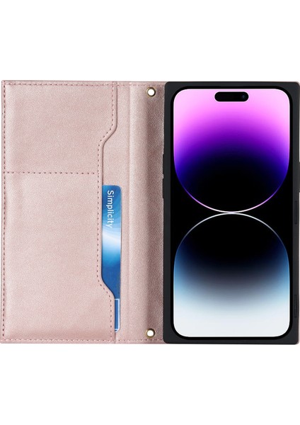 Apple Phone 14 Pro Max Için Baskılı Rhombus Dokusu Pu Deri Fermuar Cep Telefon Cüzdan Stand Tam Koruma Flip Uzun Kayışla Telefon Kılıfı (Yurt Dışından) fiyatları