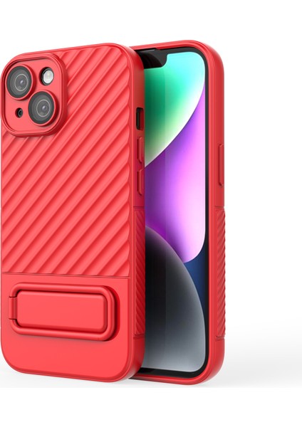 iPhone 15 Plus Cilt Touch Cep Telefonu Kickstand ile Yumuşak Tpu Telefon Kılıfı (Yurt Dışından)