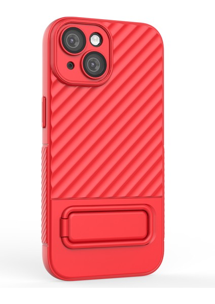 iPhone 15 Plus Cilt Touch Cep Telefonu Kickstand ile Yumuşak Tpu Telefon Kılıfı (Yurt Dışından)