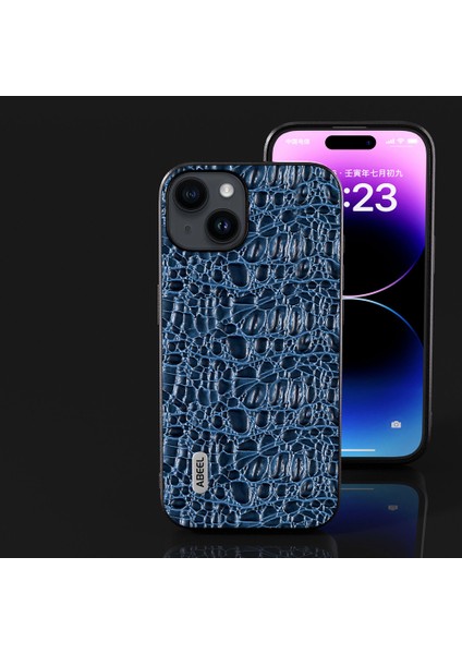 iPhone 15 Plus Gölgelik Dokusu Ince Inek Deri Kaplamalı Pc+Tpu Kapak Telefon Kılıfı (Yurt Dışından) fırsatları