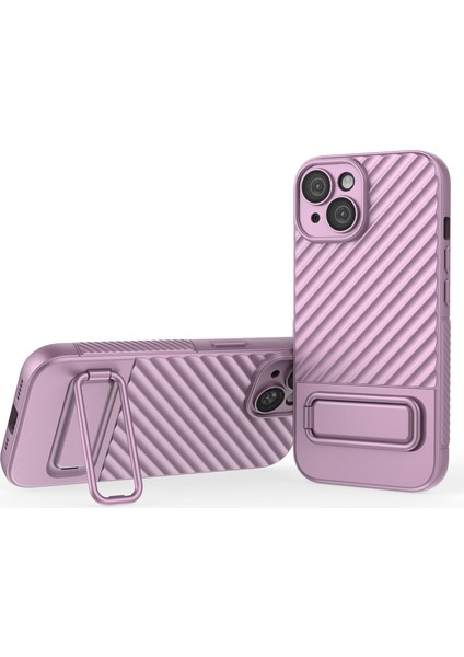 iPhone 15 Plus Cilt Touch Cep Telefonu Kickstand ile Yumuşak Tpu Telefon Kılıfı (Yurt Dışından)