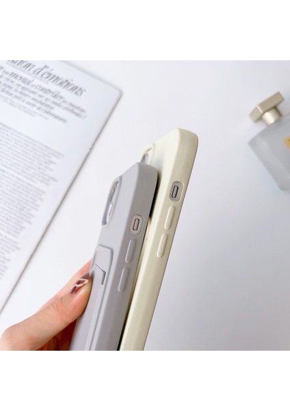 iPhone 15 Kart Sahibi Telefon Kasası Yumuşak Sıvı Silikon Şok Geçirmez Kapak Telefon Kılıfı (Yurt Dışından)