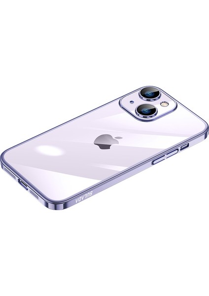 Temperli Cam Lens Filmi ile iPhone 15 Plus Sert Pc Elektro Kaplama Telefon Kılıfı (Yurt Dışından)