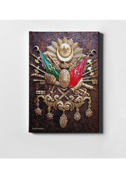 Kişiye Özel Osmanlı Arması Kanvas Tablo (50 x 70 Cm.) 4