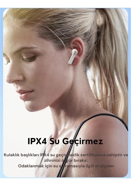 Ipx4 Su Gecirmez Uzun Şarj Ömürlü Bluetooth Vers.5.3 Dokunmatik Kulakiçi Bluetooth Kulaklık