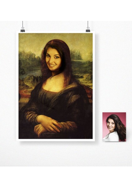 Kişiye Özel Mona Lisa Tablosu Poster (50 x 70 Cm.)