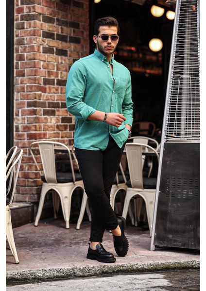 Flam Keten Tek Cepli Gömlek - Petrol fiyatları