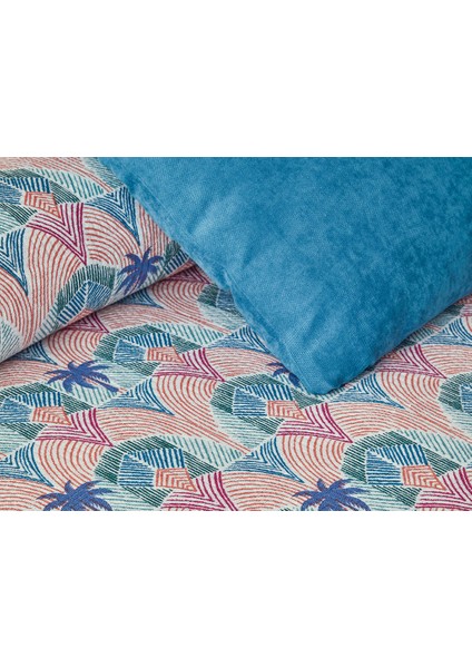 Tropical Palm Çift Kişilik Pike Mavi fiyatları