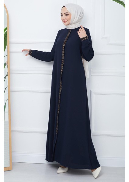 Gizem Taşlı Ferace Lacivert HM2358 modelleri
