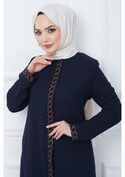 Gizem Taşlı Ferace Lacivert HM2358 fırsatları