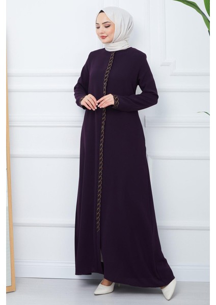 Gizem Taşlı Ferace Mürdüm HM2358