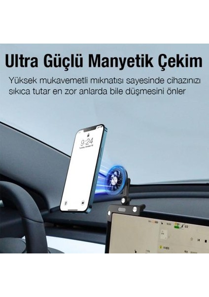 Tesla Model Y, S, X, 3 Ile Uyumlu Magsafeli Telefon Tutucu, Notebook Ekranı Için Telefon Tutucu