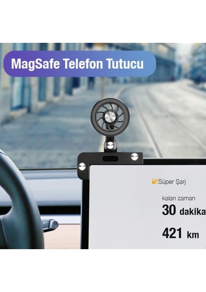 Tesla Model Y, S, X, 3 Ile Uyumlu Magsafeli Telefon Tutucu, Notebook Ekranı Için Telefon Tutucu