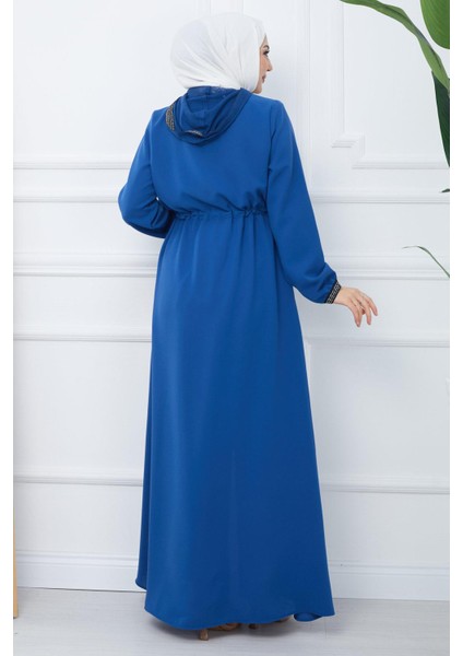 File Kapşonlu Bağlamalı Ferace Indigo HM2360