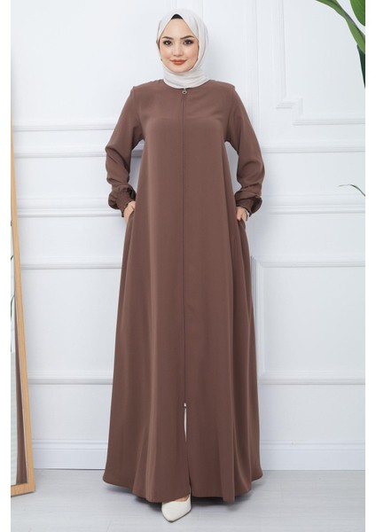 Kolları Gipe Detaylı Mevlana Ferace Kahverengi HM2031