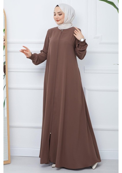 Kolları Gipe Detaylı Mevlana Ferace Kahverengi HM2031