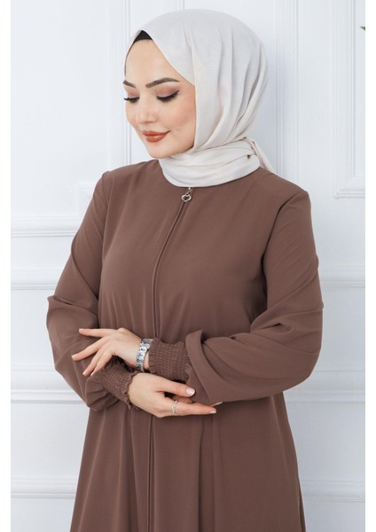 Kolları Gipe Detaylı Mevlana Ferace Kahverengi HM2031