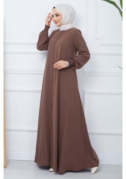 Kolları Gipe Detaylı Mevlana Ferace Kahverengi HM2031