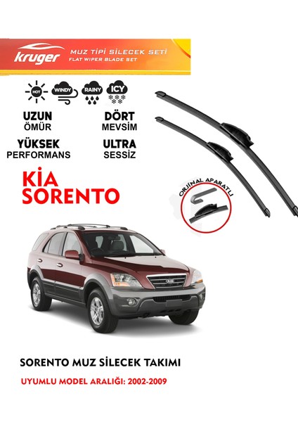 Kia Sorento Muz Silecek Takımı 2.5 Motor Araca Özel Orjinal Aparat (2002-2009) Arası