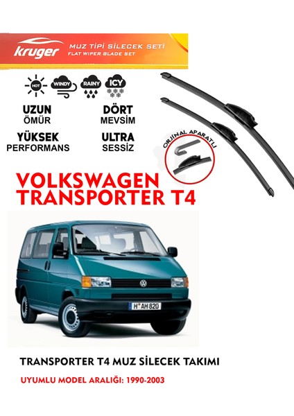 Volkswagen Transporter T4 Muz Silecek Takımı 1.8 1.9 2.0 Motor Araca Özel Orjinal Aparat (1990 - 2003)