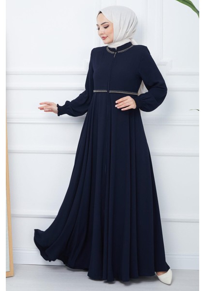 Nakışlı Mevlana Ferace Lacivert HM2359