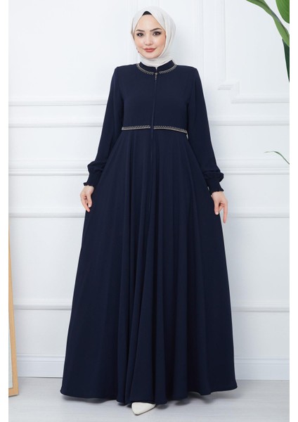 Nakışlı Mevlana Ferace Lacivert HM2359 fiyatları