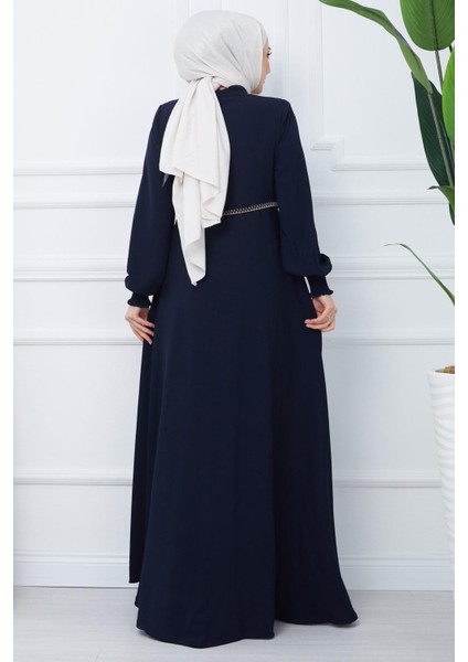 Nakışlı Mevlana Ferace Lacivert HM2359 indirimleri