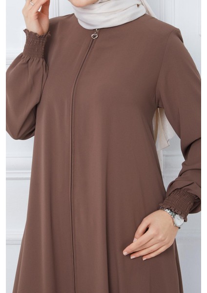 Kolları Gipe Detaylı Mevlana Ferace Kahverengi HM2031 fırsatları