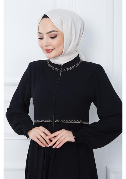 Nakışlı Mevlana Ferace Siyah HM2359 modelleri