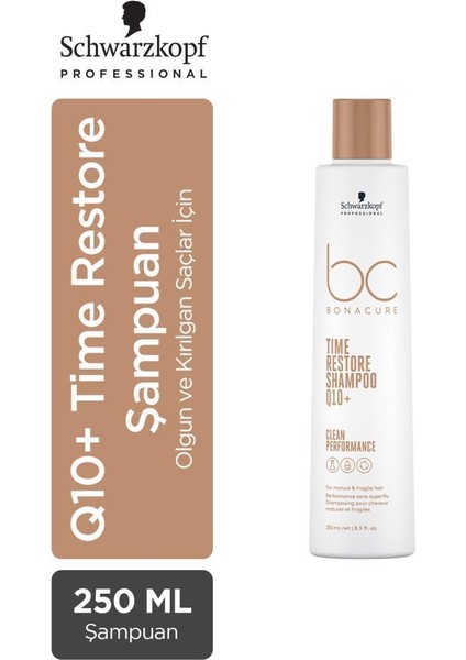 Q10+ Time Restore Olgun ve Kırılgan Saçlar Için Şampuan 250ML
