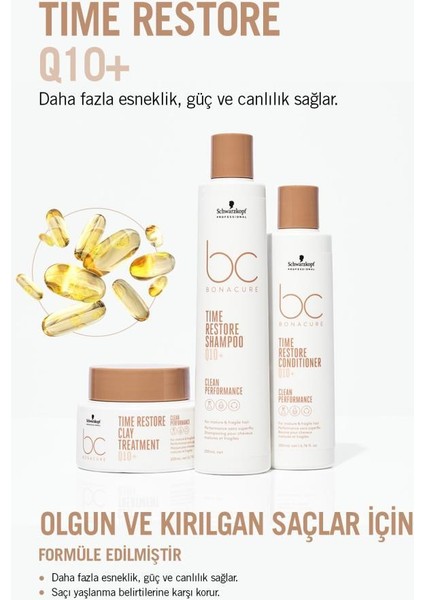 Q10+ Time Restore Olgun ve Kırılgan Saçlar Için Şampuan 250ML
