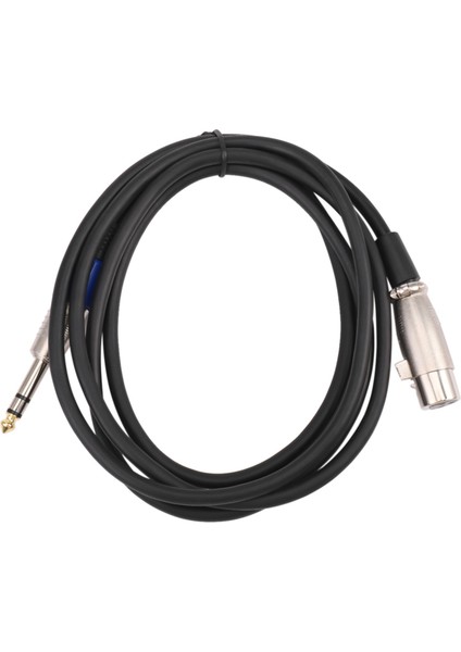 6.35MM 1/4 Inç Trs - Xlr Erkek - Dişi Kablo 3 Pin Dişi Fiş Stereo Mikrofon Kablosu Ses Kablosu (6ft) (Yurt Dışından)