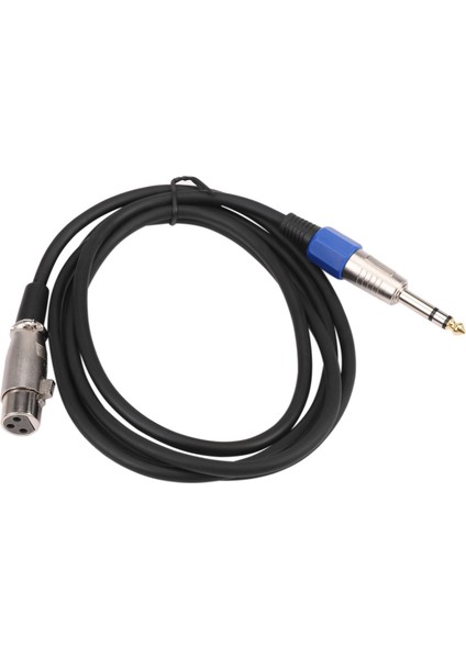6.35MM 1/4 Inç Trs - Xlr Erkek - Dişi Kablo 3 Pin Dişi Fiş Stereo Mikrofon Kablosu Ses Kablosu (6ft) (Yurt Dışından)