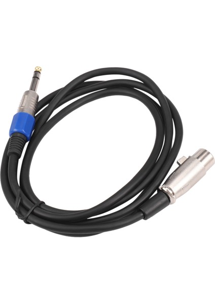 6.35MM 1/4 Inç Trs - Xlr Erkek - Dişi Kablo 3 Pin Dişi Fiş Stereo Mikrofon Kablosu Ses Kablosu (6ft) (Yurt Dışından)