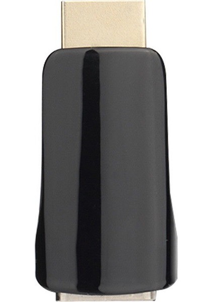 1080P HDMI Erkek VGA Dişi Adaptör Video Dönüştürücü 3.5mm Ses Çıkış Kablosu Sıcak Siyah (Yurt Dışından)
