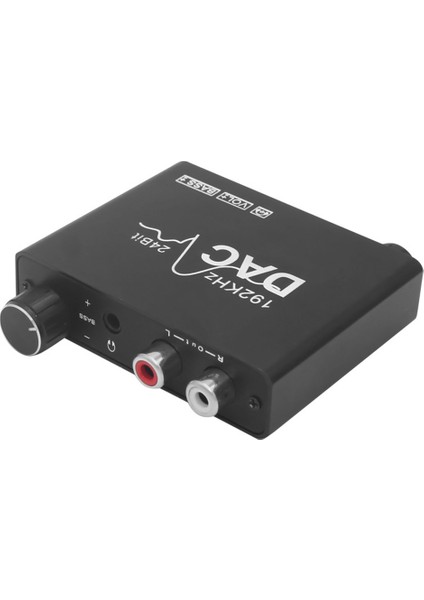 192KHZ Dac Dönüştürücü Dijital Optik Koaksiyel Toslink Analog L/r Rca 3.5mm Ses Dönüştürücü Adaptör Ses Kontrolü ile (Yurt Dışından)