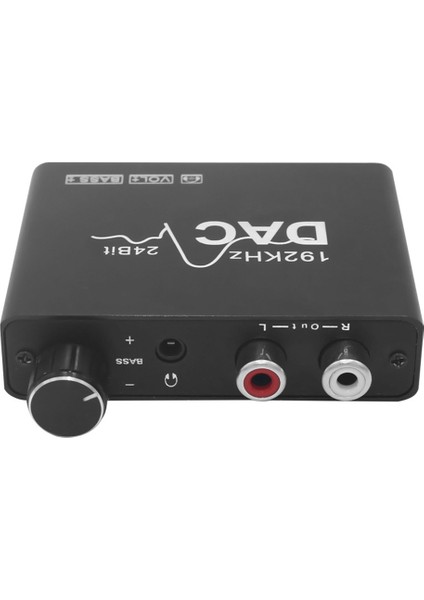 192KHZ Dac Dönüştürücü Dijital Optik Koaksiyel Toslink Analog L/r Rca 3.5mm Ses Dönüştürücü Adaptör Ses Kontrolü ile (Yurt Dışından)