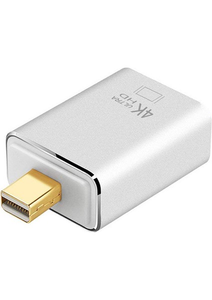 Mini Displayport (Thunderbolt 2.0 Için) HDMI Adaptörüne 4K Mini Dp'den HDMI Dönüştürücüye Macbook Air, Imac, Macbook Pro, Surface Pro 3/4/5, Surface Book ve Daha Fazlası (Gümüş) (Yurt Dışından)