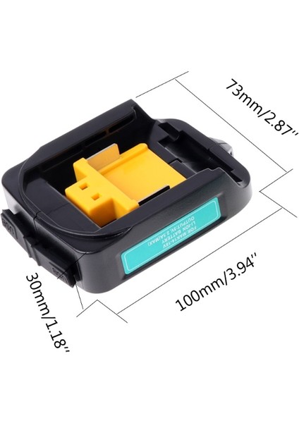 USB Güç Şarj Adaptörü Dönüştürücü Makita ADP05 BL1815 BL1830 BL1840 BL1850 1415 14.4-18 V Li-Ion Pil Mavi (Yurt Dışından)