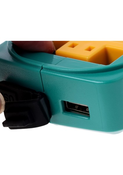 USB Güç Şarj Adaptörü Dönüştürücü Makita ADP05 BL1815 BL1830 BL1840 BL1850 1415 14.4-18 V Li-Ion Pil Mavi (Yurt Dışından)
